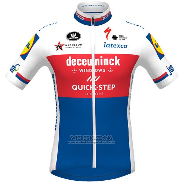2021 Fietskleding Deceuninck Quick Step Kampioen Tsjechie Korte Mouwen en Koersbroek